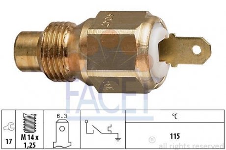 Фото автозапчасти датчик температуры охлаждающей жидкости Renault MASTER/25 FACET 74047