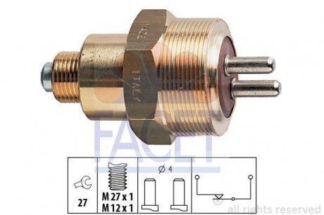 Фото автозапчасти вимикач фар заднього ходу FACET 76101
