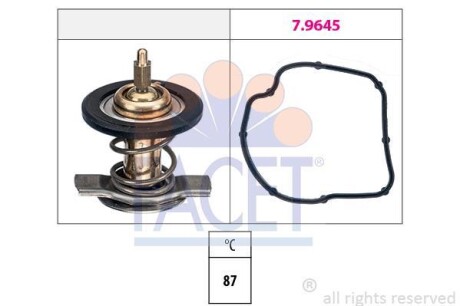 Фото автозапчастини термостат Mercedes Benz W202 OM611 97-01/ W210 OM611 98-03/ Chrysler PT Cruiser 2.2 CRD 02-10 87° FACET 7.8595