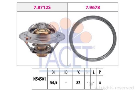 Фото автозапчасти термостат Renault Megane III (09-), Fluence (10-), Koleos (13-) 2.0 16V, 2.0 TCE FACET 78713