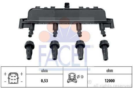 Фото автозапчастини котушка запалення FACET 96303