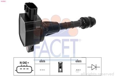 Фото автозапчастини котушка системи запалювання FACET 9.6502