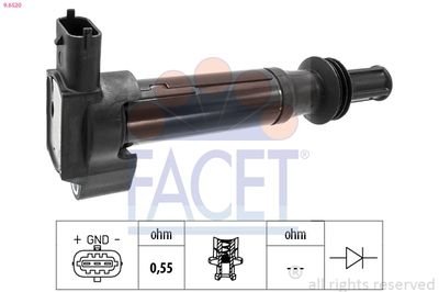 Фото автозапчастини котушка системи запалювання FACET 96520