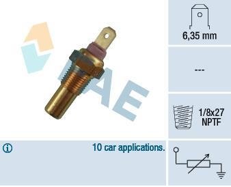 Фото автозапчасти датчик температуры охлжидкости FORD Escort/Orion & Rover 200/400 1 1…2 0L 81-95 (see OE) FAE 31270