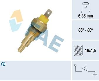 Фото автозапчасти термовыключатель вентилятора MITSUBISHI COLT I, COLT II, ??CORDIA, GALANT III, LANCER III, TREDIA 1.2-2.0 12.78-12.91 FAE 37630