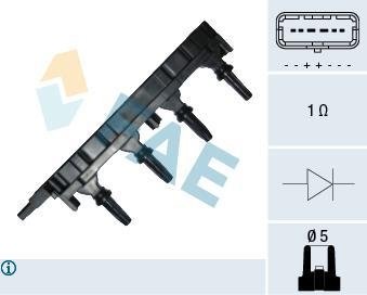 Фото автозапчасти катушка зажигания FAE 80277