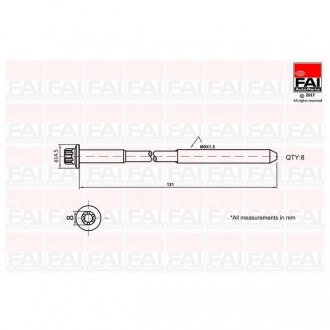 Фото автозапчастини citroen к-кт болтов c1,toyota aygo,yaris,peugeot 107 05- FAI B2120