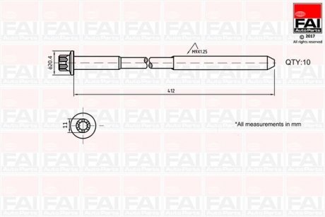 ROVER Болты головки блока 200/25/400/45 FAI B292