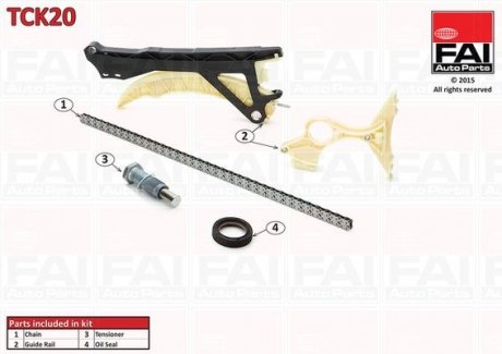 Фото автозапчасти ланцюг приводу ГРМ (к-кт) (E81/E87/E46/E90)/BMW3(E46) 02-11 FAI TCK20