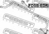Втулка заднього стабілізатора (d20,2) FEBEST FDSB-EDR (фото 3)