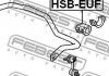 Втулка переднього стабілізатора d25,4 FEBEST HSB-EUF (фото 3)