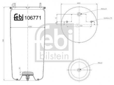 Фото автозапчастини пневморесора 4942 N P02 (без стакана) FEBI BILSTEIN 106771