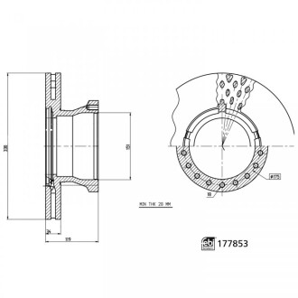 Фото автозапчастини гальмівний диск FEBI BILSTEIN 177853