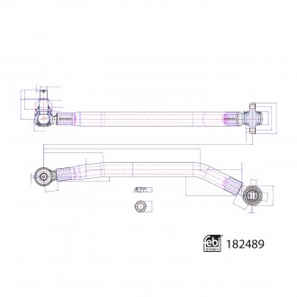 Фото автозапчастини тяга реактивная DAF CF/XF EURO 6 M30*1.5MM FEBI BILSTEIN 182489