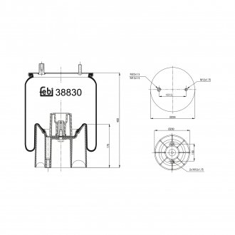 Фото автозапчасти пневмоподушка MERITOR FL, XL FEBI BILSTEIN 38830