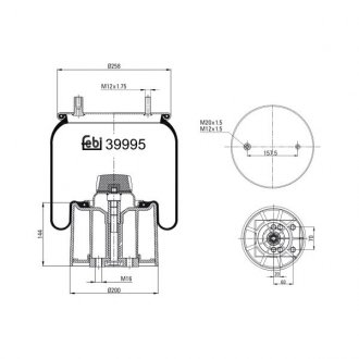 Сильфони пневмопідвіски BPW FEBI BILSTEIN 39995