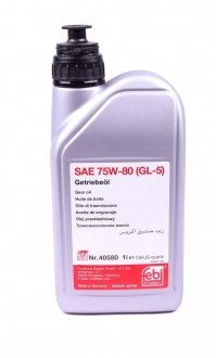 Трансмиссионное масло MTF (1L+) SAE 75W80 API GL-5; BMW MTF LT-2; BMW MTF LT-3; MIL-L-2105D FEBI BILSTEIN 40580