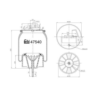 Фото автозапчасти пневмоподушка FEBI BILSTEIN 47540