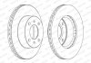Комплект тормозных дисков (цена за штуку, комплект 2 шт.) передние левая/правая MITSUBISHI CARISMA, COLT IV, COLT V, LANCER V, LANCER VI, MIRAGE V 1.3-2.0D 04.92-06.06 FERODO DDF1005C (фото 2)
