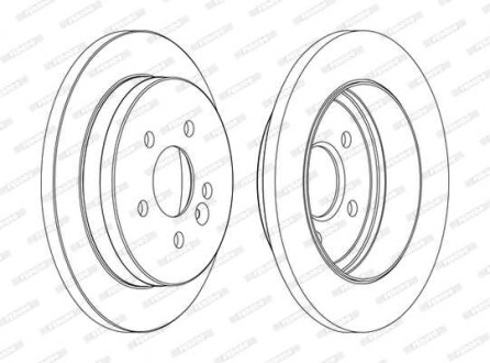 Фото автозапчастини комплект задніх гальмівних дисків лівий/правий MERCEDES M (W163) 2.3-4.3 02.98-06.05 FERODO DDF1037C