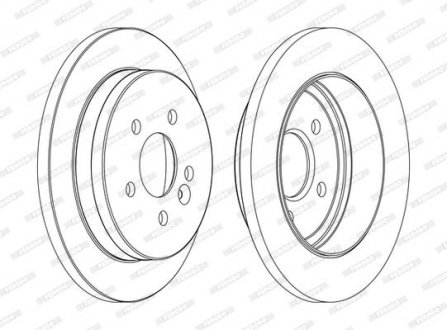 Комплект задних тормозных дисков левая/правая MERCEDES M (W163) 2.3-4.3 02.98-06.05 FERODO DDF1037C