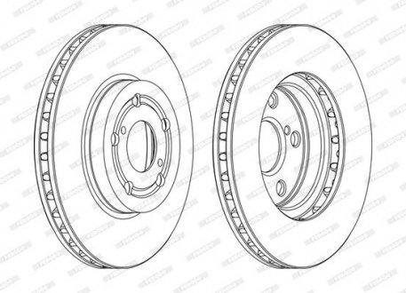 Фото автозапчастини гальмівний диск FERODO DDF1064C