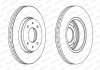 Комплект тормозных дисков (цена за штуку, комплект 2 шт.) передние левая/правая VOLVO S40 I, S40 II, V40; MITSUBISHI CARISMA 1.3-2.0D 07.95-12.10 FERODO DDF1068C (фото 2)