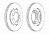 Комплект тормозных дисков (цена за штуку, комплект 2 шт.) передние левая/правая CITROEN XANTIA; MITSUBISHI L200, PAJERO CLASSIC, PAJERO II, PAJERO SPORT, PAJERO SPORT I 2.0-3.5 12.90- FERODO DDF1109 (фото 2)
