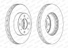 Комплект тормозных дисков (цена за штуку, комплект 2 шт.) передние левая/правая FIAT 500, 500 C, DOBLO, DOBLO/MINIVAN, PANDA, STILO; FORD KA; LANCIA YPSILON 1.2-1.9D 10.01- FERODO DDF1179C (фото 2)