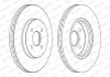 Комплект тормозных дисков (цена за штуку, комплект 2 шт.) передние левая/правая FORD FOCUS I 2.0 03.02-11.04 FERODO DDF1195C (фото 2)