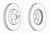 Комплект тормозных дисков (цена за штуку, комплект 2 шт.) передние левая/правая MERCEDES E T-MODEL (S211), E (VF211), E (W211) 1.8-3.2D 03.02-07.09 FERODO DDF1252 (фото 2)