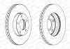 Комплект тормозных дисков (цена за штуку, комплект 2 шт.) передние левая/правая MAZDA 3, 5 1.3-2.3 10.03- FERODO DDF1311C (фото 2)