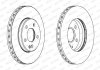 Комплект тормозных дисков (цена за штуку, комплект 2 шт.) передние левая/правая MERCEDES A (W169), B SPORTS TOURER (W245) 2.0-Electric 09.04-06.12 FERODO DDF1316C (фото 2)