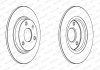Комплект тормозных дисков (цена за штуку, комплект 2 шт.) передние левая/правая CITROEN AX, C3 II, SAXO; PEUGEOT 106 I, 106 II 1.0-Electric 07.86-09.16 FERODO DDF132 (фото 2)