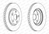 Комплект тормозных дисков (цена за штуку, комплект 2 шт.) передние левая/правая TOYOTA AURIS, AVENSIS, COROLLA, COROLLA VERSO 1.6-2.2D 04.04-07.14 FERODO DDF1401C (фото 2)