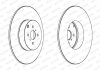 Комплект тормозных дисков (цена за штуку, комплект 2 шт.) задние левая/правая TOYOTA COROLLA, COROLLA VERSO, IST, PRIUS, YARIS, YARIS VERSO 1.0-2.0D 04.99-07.14 FERODO DDF1417C (фото 2)