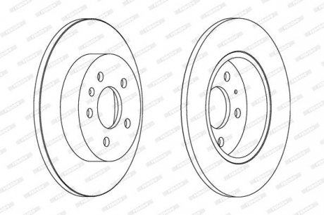 Фото автозапчастини гальмівний диск FERODO DDF1423C