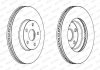 Комплект тормозных дисков (цена за штуку, комплект 2 шт.) передние левая/правая TOYOTA ALLION I, CALDINA, CELICA, OPA, PREMIO 1.8/2.0 08.99-06.07 FERODO DDF1484C (фото 2)
