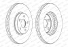 Комплект тормозных дисков (цена за штуку, комплект 2 шт.) передние левая/правая TOYOTA AVENSIS 1.6/1.8 03.03-11.08 FERODO DDF1508C (фото 2)