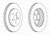 Комплект гальмівних дисків (2 шт.) передні лівий/правий LEXUS RX; TOYOTA HARRIER, HIGHLANDER / KLUGER 2.4-3.5H 02.03-10.15 FERODO DDF1544C (фото 2)