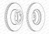 Комплект тормозных дисков (цена за штуку, комплект 2 шт.) передние левая/правая FORD TRANSIT 2.2D-3.2D 04.06-12.14 FERODO DDF1555C (фото 2)