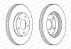 Комплект тормозных дисков (цена за штуку, комплект 2 шт.) передние левая/правая DODGE CALIBER; MITSUBISHI ECLIPSE IV, GALANT IX, LANCER VII, LANCER VIII, SPACE, SPACE RUNNER 1.3-2.4 10.98- FERODO DDF1599C (фото 2)