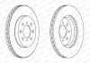 Комплект гальмівних дисків (2 шт.) передні лівий/правий HONDA CITY V, JAZZ II 1.2/1.3/1.4 03.02- FERODO DDF1610 (фото 4)