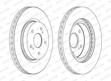 Фото автозапчасти комплект передних тормозных дисков левая/правая SUZUKI GRAND VITARA II, XL7 1.6-3.6 04.05- FERODO DDF1635C