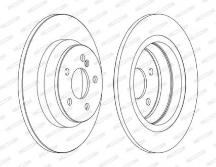 Комплект гальмівних дисків (2 шт.) задні лівий/правий MERCEDES S (C215), S (W220) 2.8-5.0 10.98-03.06 FERODO DDF1675C (фото 1)