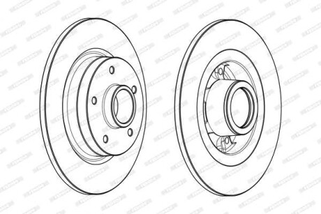 Фото автозапчасти тормозной диск с подшипником задний левый/правый (с кольцом ABS) RENAULT FLUENCE, GRAND SCENIC III, SCENIC III 1.2-Electric 02.09- FERODO DDF1731-1