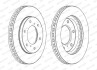 Комплект тормозных дисков (цена за штуку, комплект 2 шт.) передние левая/правая FIAT FULLBACK; MITSUBISHI L200 / TRITON, PAJERO SPORT II 2.4D-3.5 11.05- FERODO DDF1818C (фото 3)