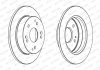 Комплект тормозных дисков (цена за штуку, комплект 2 шт.) задние левая/правая HONDA CIVIC VII, INTEGRA 1.4-2.0 02.01- FERODO DDF1861C (фото 2)