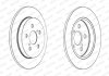 Комплект тормозных дисков (цена за штуку, комплект 2 шт.) задние левая/правая LEXUS CT; PONTIAC VIBE; SUBARU TREZIA; TOYOTA MATRIX, PRIUS, PRIUS PHV, VERSO S 1.3-1.8H 01.08- FERODO DDF1875C (фото 2)
