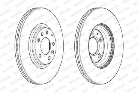 Фото автозапчастини гальмівний диск FERODO DDF1880C